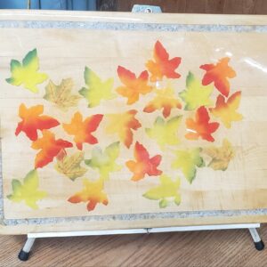 Leaf and Adirondack Blue Calcite Cutting Board